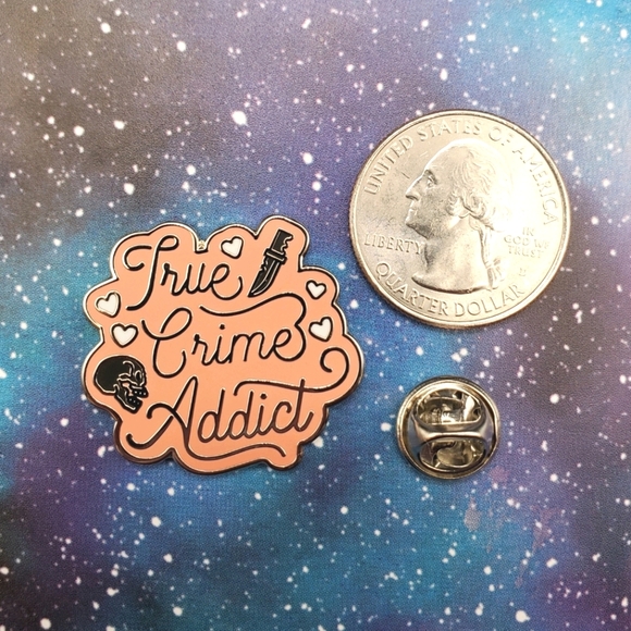 True Crime Addict Enamel Pin - Picture 2 of 3